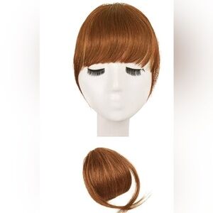 Medium Auburn Clip in Synthetic bangs
